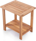 Double Adirondack Side Table, Weather-Resistant Rectangular End Table