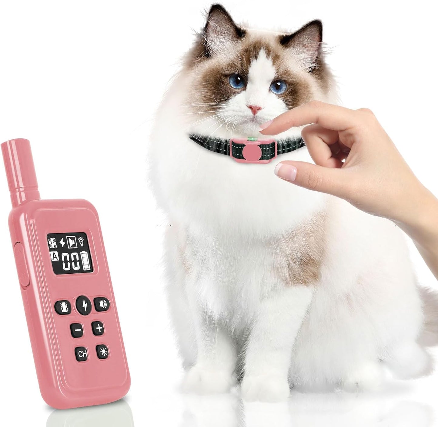 Cat Shock Collar for Small Cats with 2000ft Remote Range