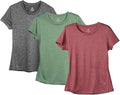 icyzone Workout Running Tshirts for Women - Pack of 3 Stylish Tops