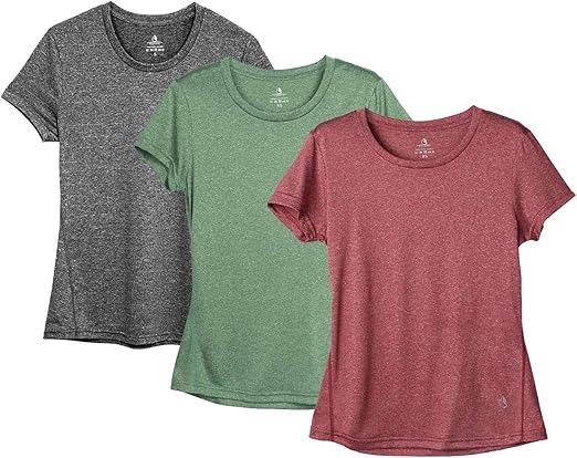 icyzone Workout Running Tshirts for Women - Pack of 3 Stylish Tops