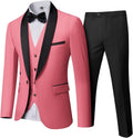 Men's 3 Piece Slim Fit Tuxedo Set with Bow Tie - Shawl Lapel
