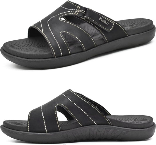 KuaiLu Womens Fashion Orthotic Slides for Comfort and Style