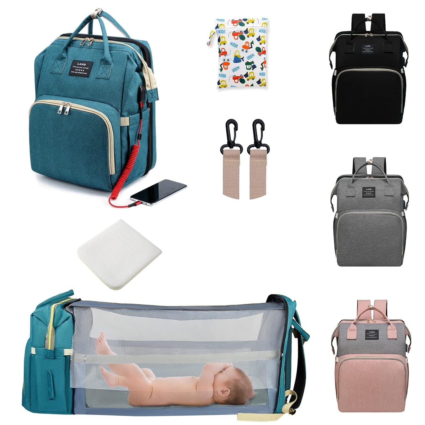 Diaper Bag with Changing Station for Ultimate Travel Convenience