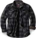 CQR Men's Heavyweight Fleece Plaid Button Up Shirt - Warm (Style 9W9D)