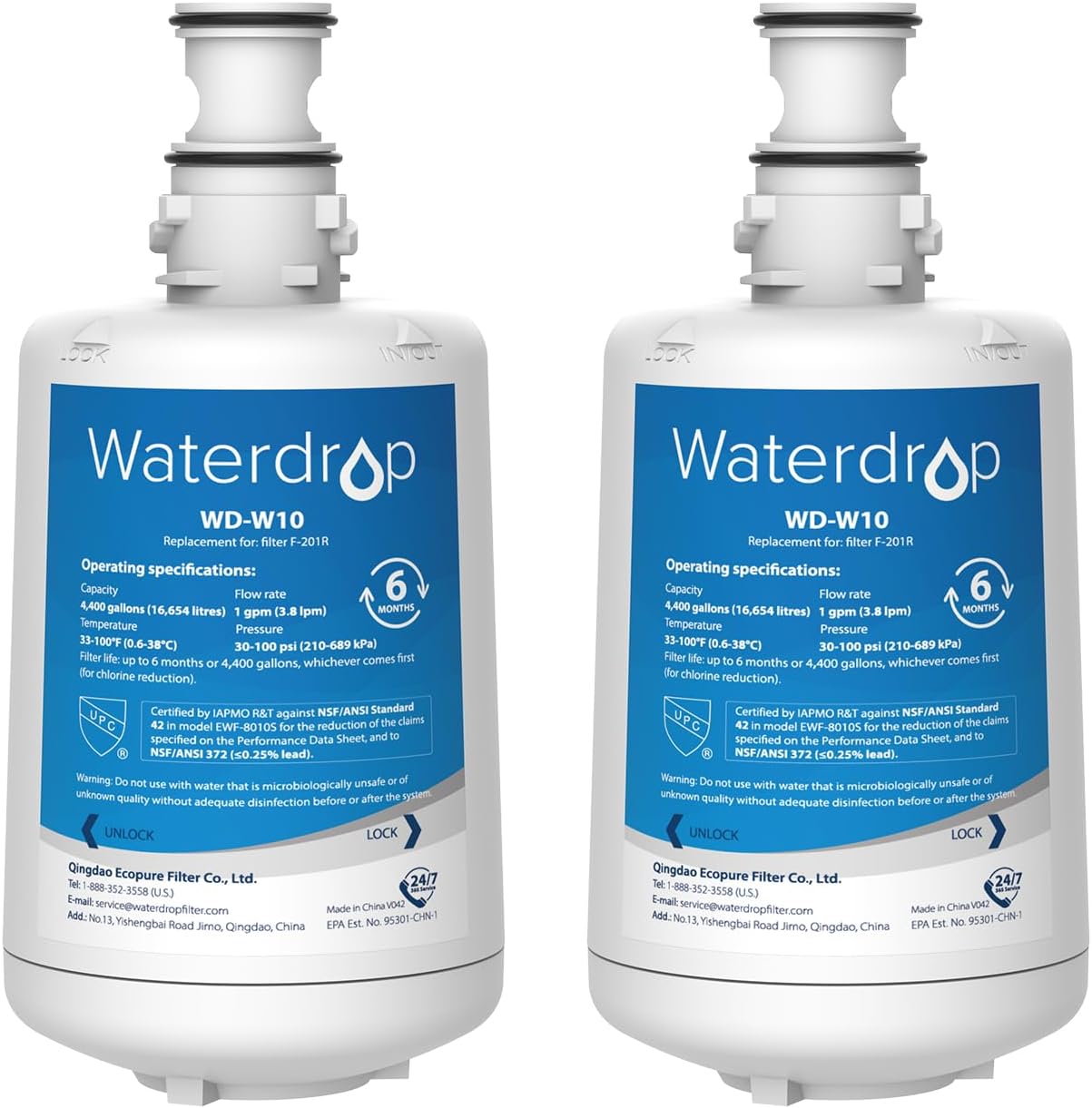 Waterdrop F-201R Water Filter Cartridge for Hot Water Dispenser