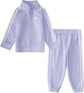 adidas Baby Girl Zip Front Classic Tricot Jacket and Joggers Set
