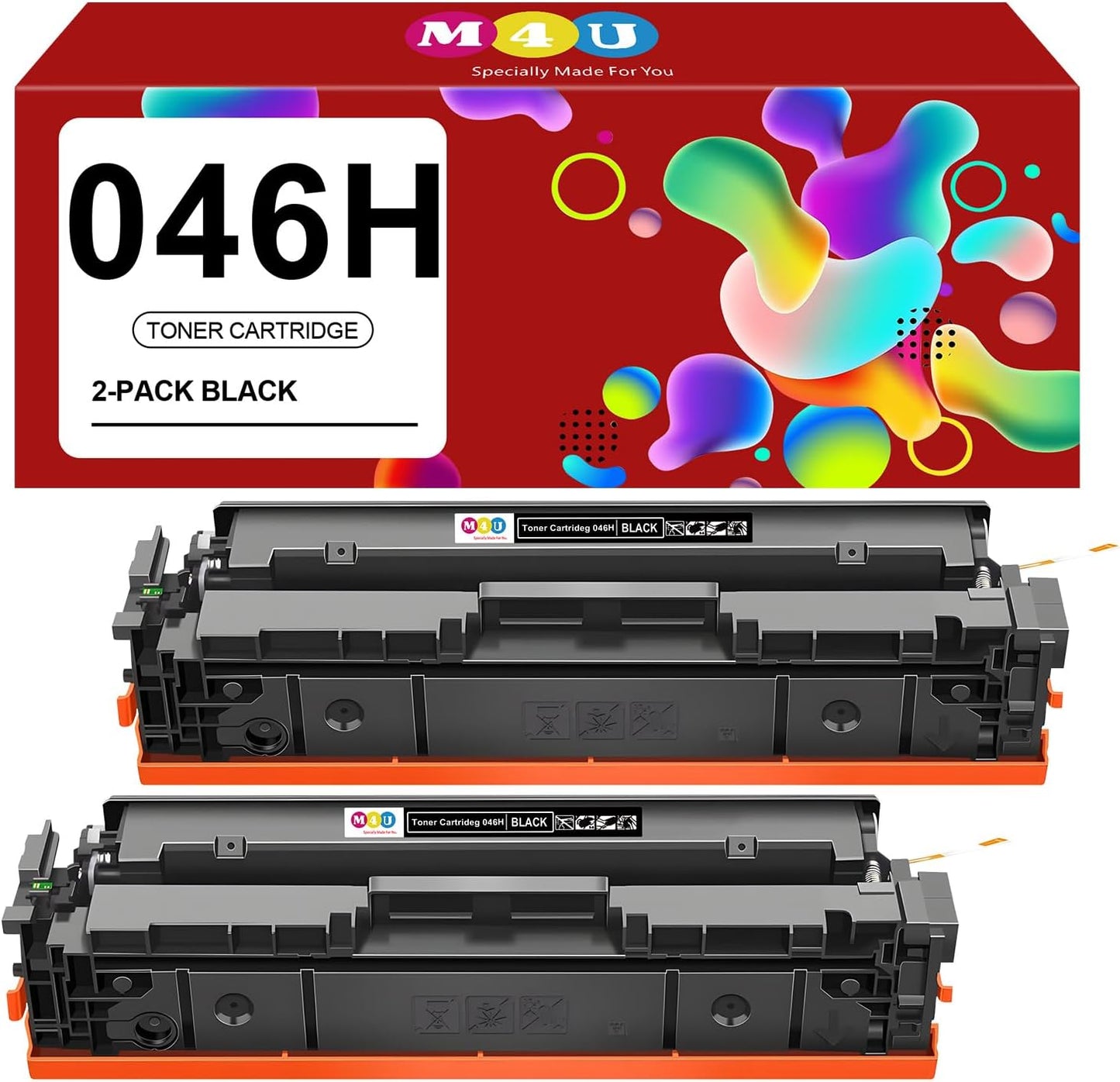 046H Black Toner Cartridge Set for Canon Printers - 2 Pack