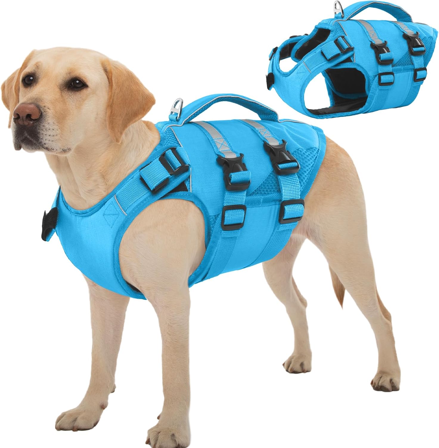 High Flotation Dog Life Jacket for Safe Swimming and Boating