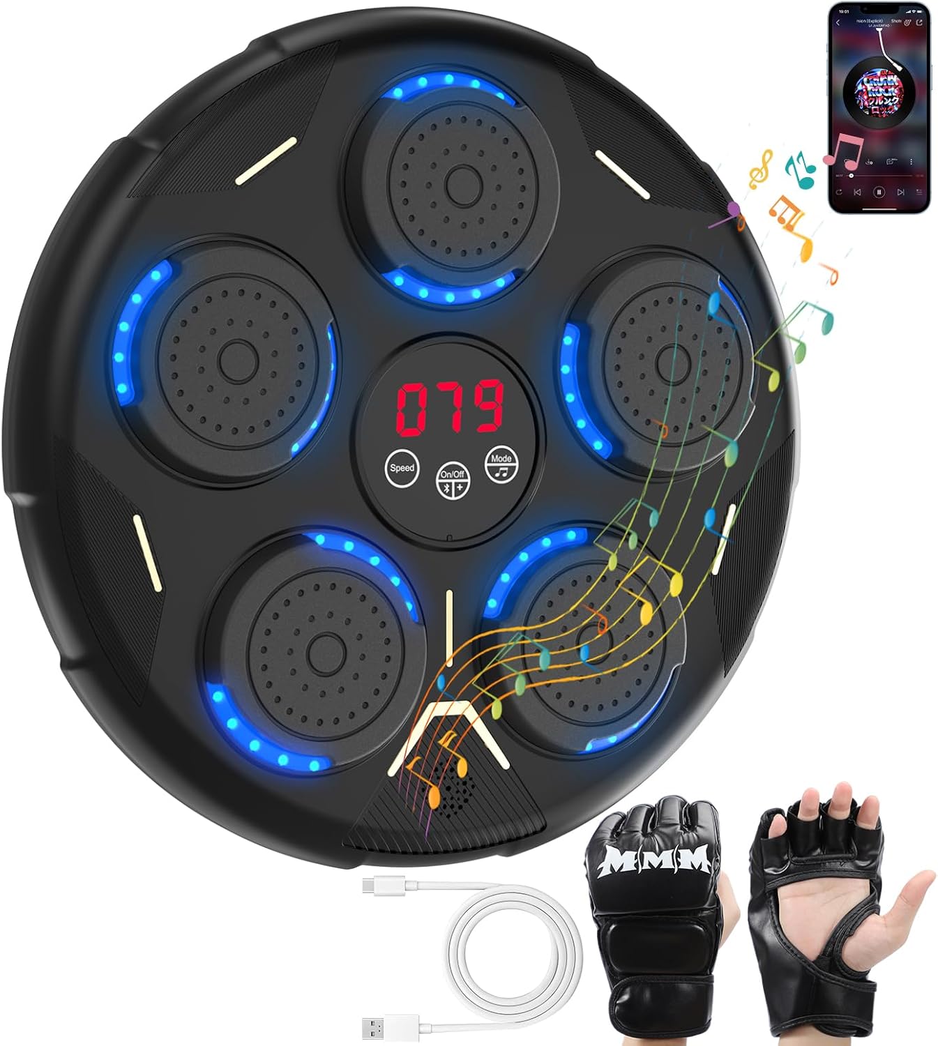 Wall Mounted Boxing Machine with Music Boost
