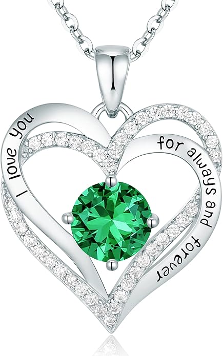 CDE Forever Love Heart Pendant Necklace for Women in Silver