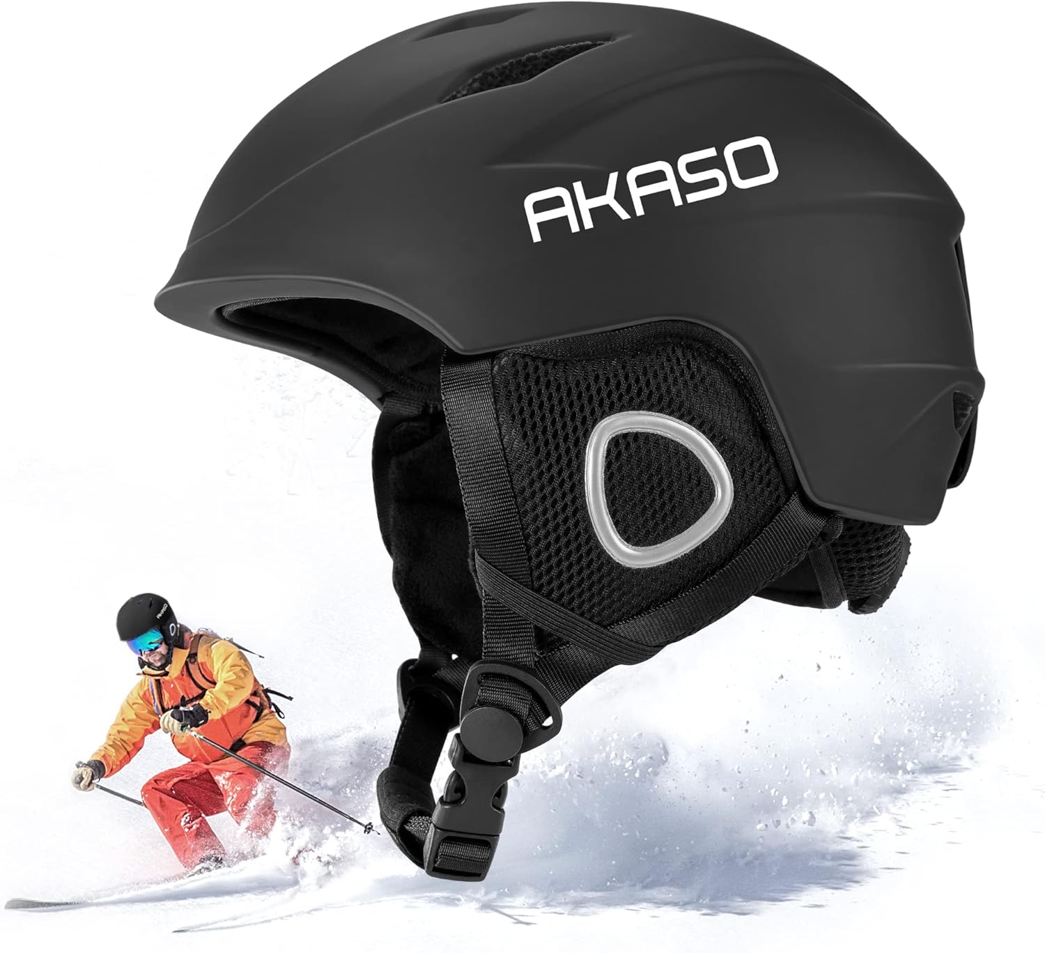 AKASO Snow Helmet w/ Goggles Compatibility