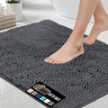 Bath Rug Mat 44x26 Charcoal - Soft Absorbent Chenille Runner
