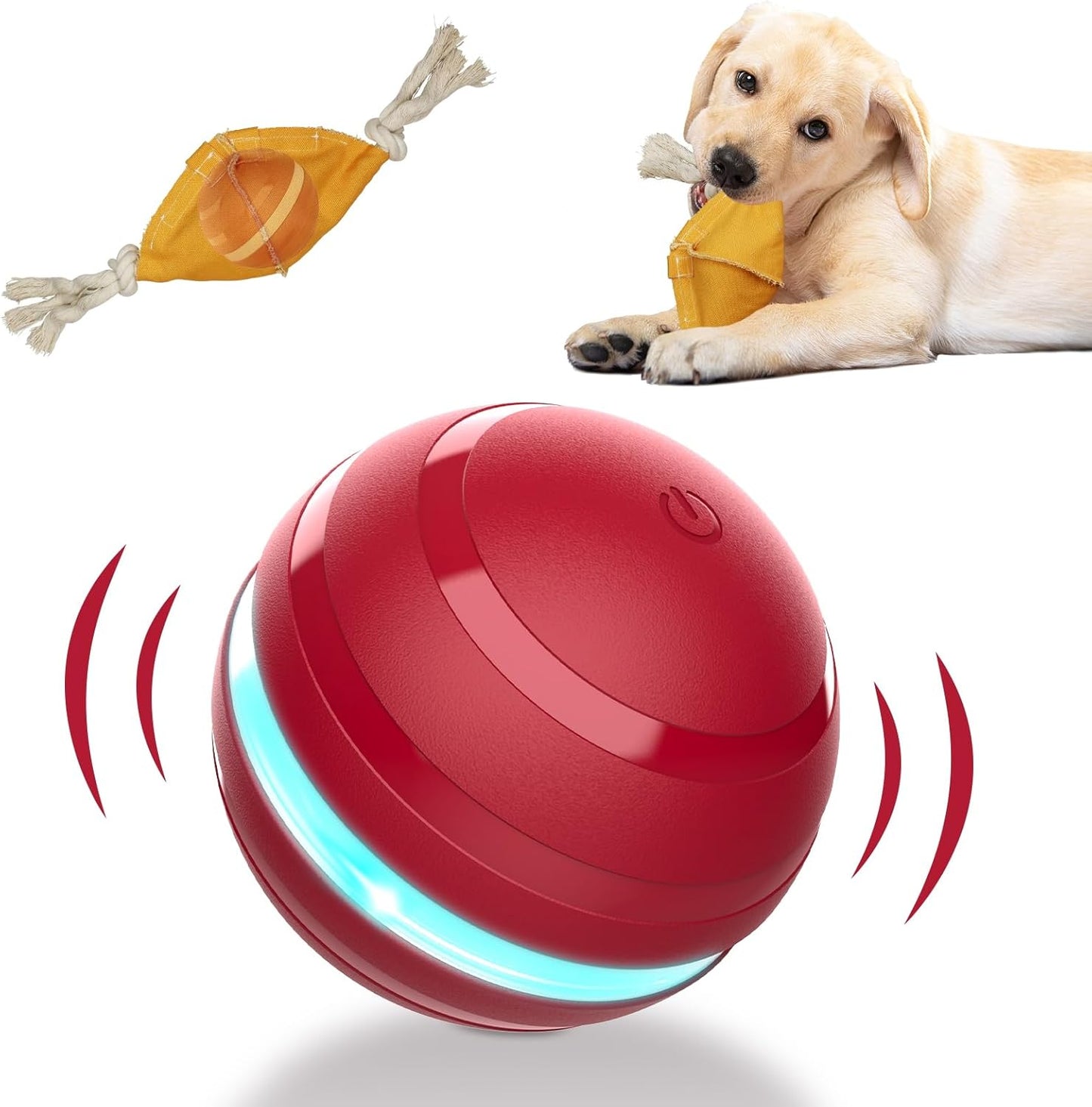 Keeps Dogs Entertained: Motion-Activated Squeaky Dog Ball