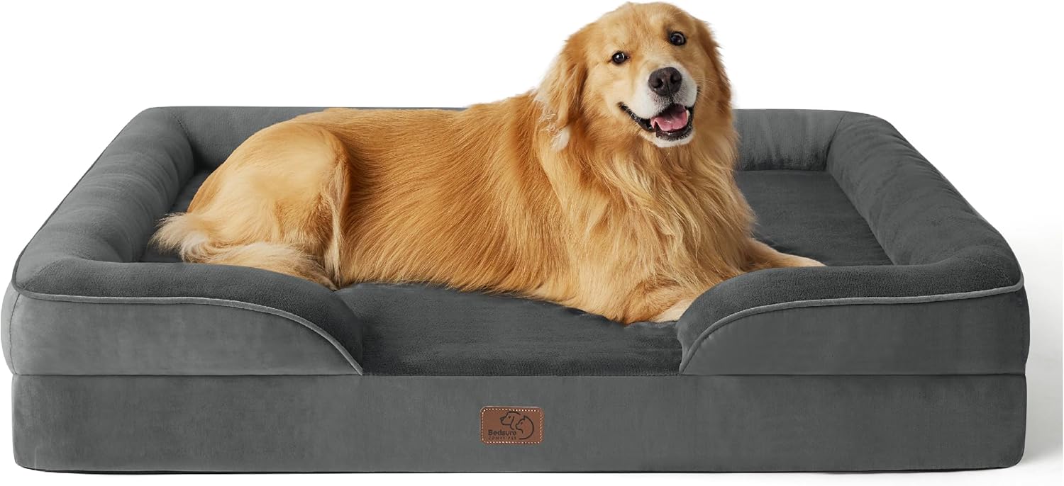 Orthopedic Dog Bed for Extra Large Dogs - Waterproof Comfort