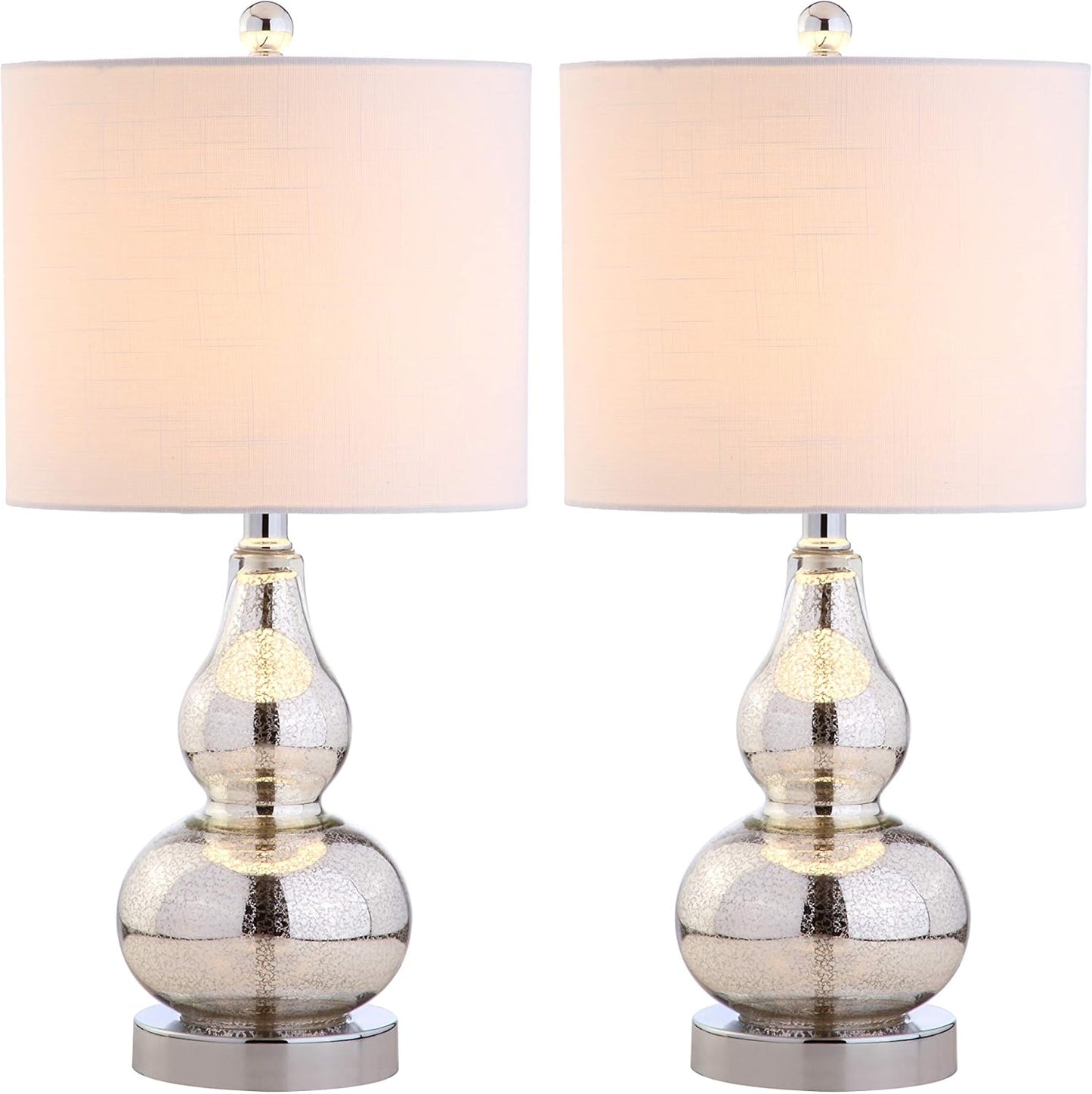 Anya Mini Glass Lamp Set of 2 for Glam and Midcentury Decor