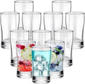 Bokon 12 Pcs Beer Glasses 5 oz Tumblers - Heavy Base, Stackable