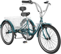 Adult Tricycles 3 Wheel 7 Speed Trikes with Large Basket - 350 lb