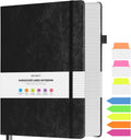 College Ruled Notebook A4 Black Hardcover - 312 Numbered Pages