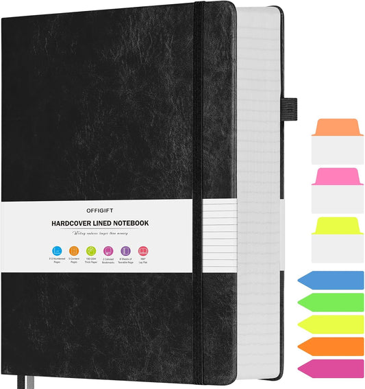 Premium 312-Page Leather Journal, No Bleed Paper, A4, OFFIGIFT