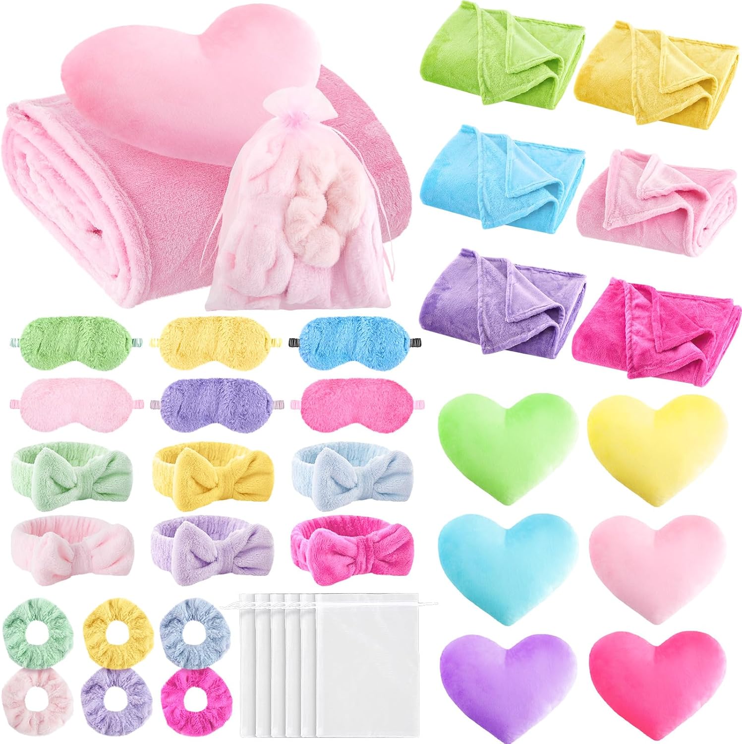 Sleepover Party Supplies Blanket Headband Pillows and More