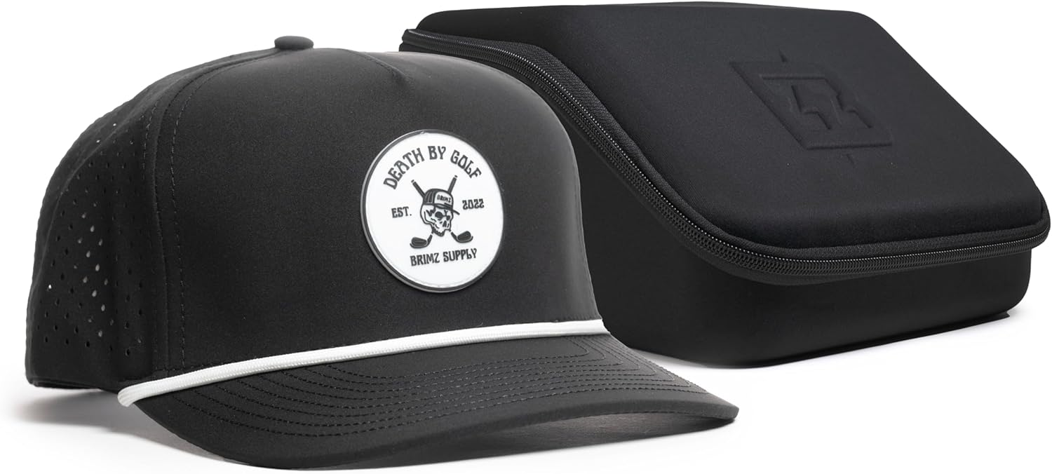 BRIMZ Golf Performance Hat with Magnetic Ball Marker & Tee Holder
