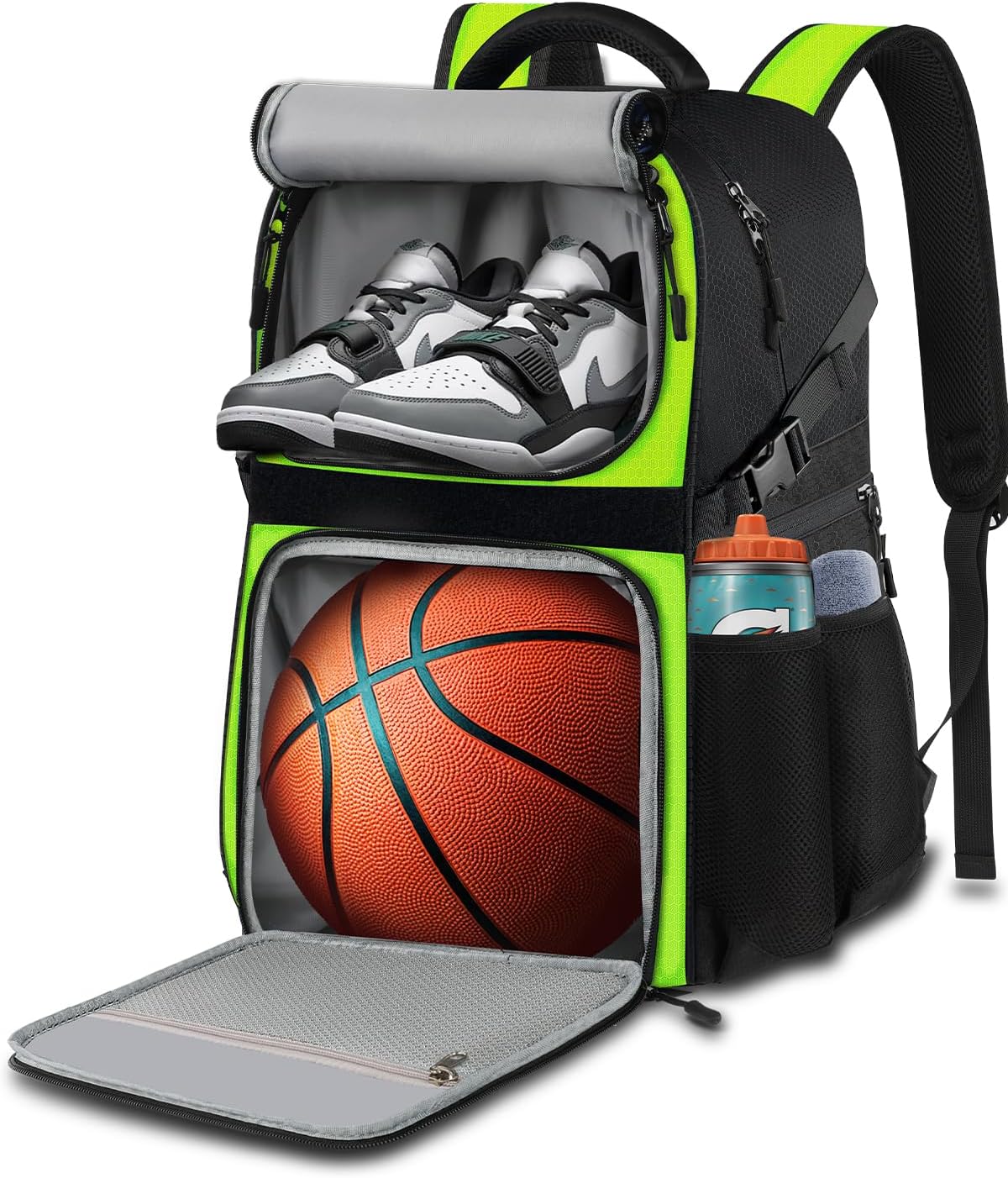Basketball Bag Backpack with Ball Holder and Shoe Compartment