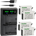 Kastar 4-Pack Battery and LTD2 USB Charger - Compact Dual Charge