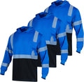 VENDACE Safety Reflective Hi Vis Long Sleeve T Shirt with Hood - ANSI