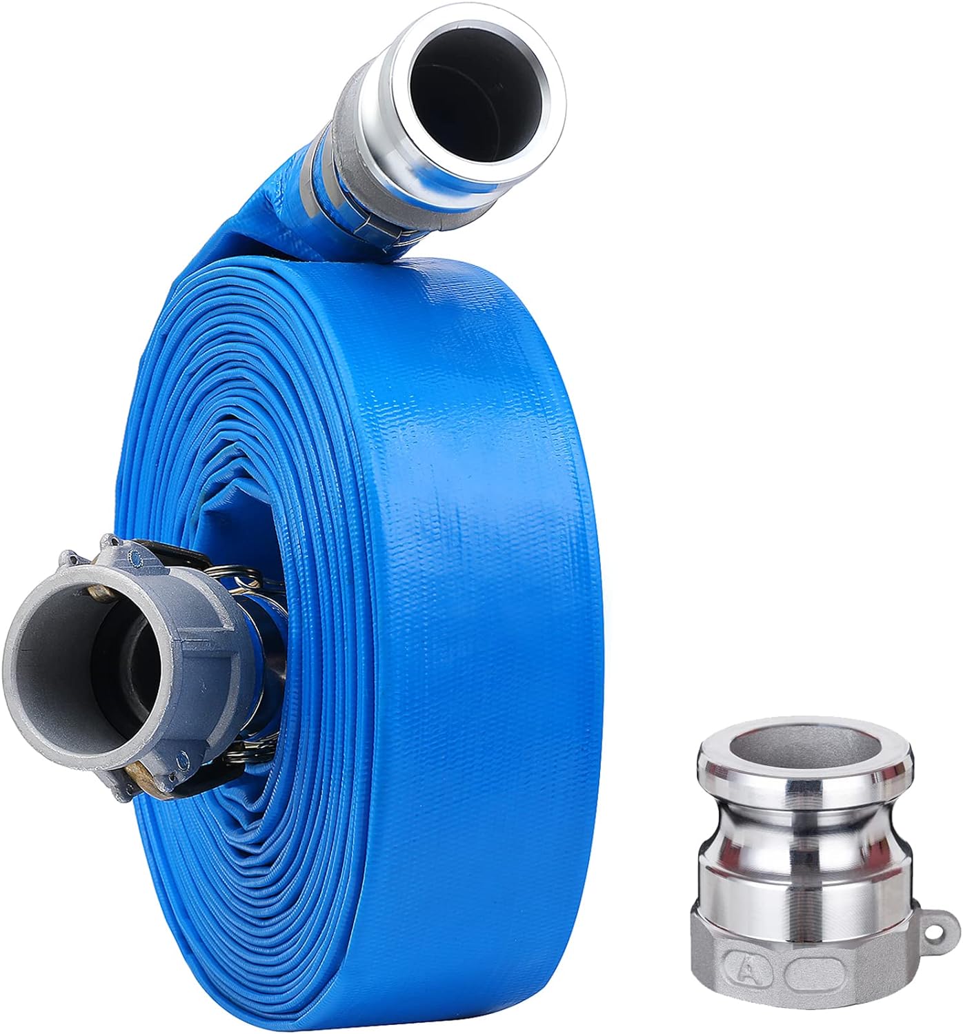 2in x 100ft PVC Lay Flat Discharge Hose for Heavy Duty Use