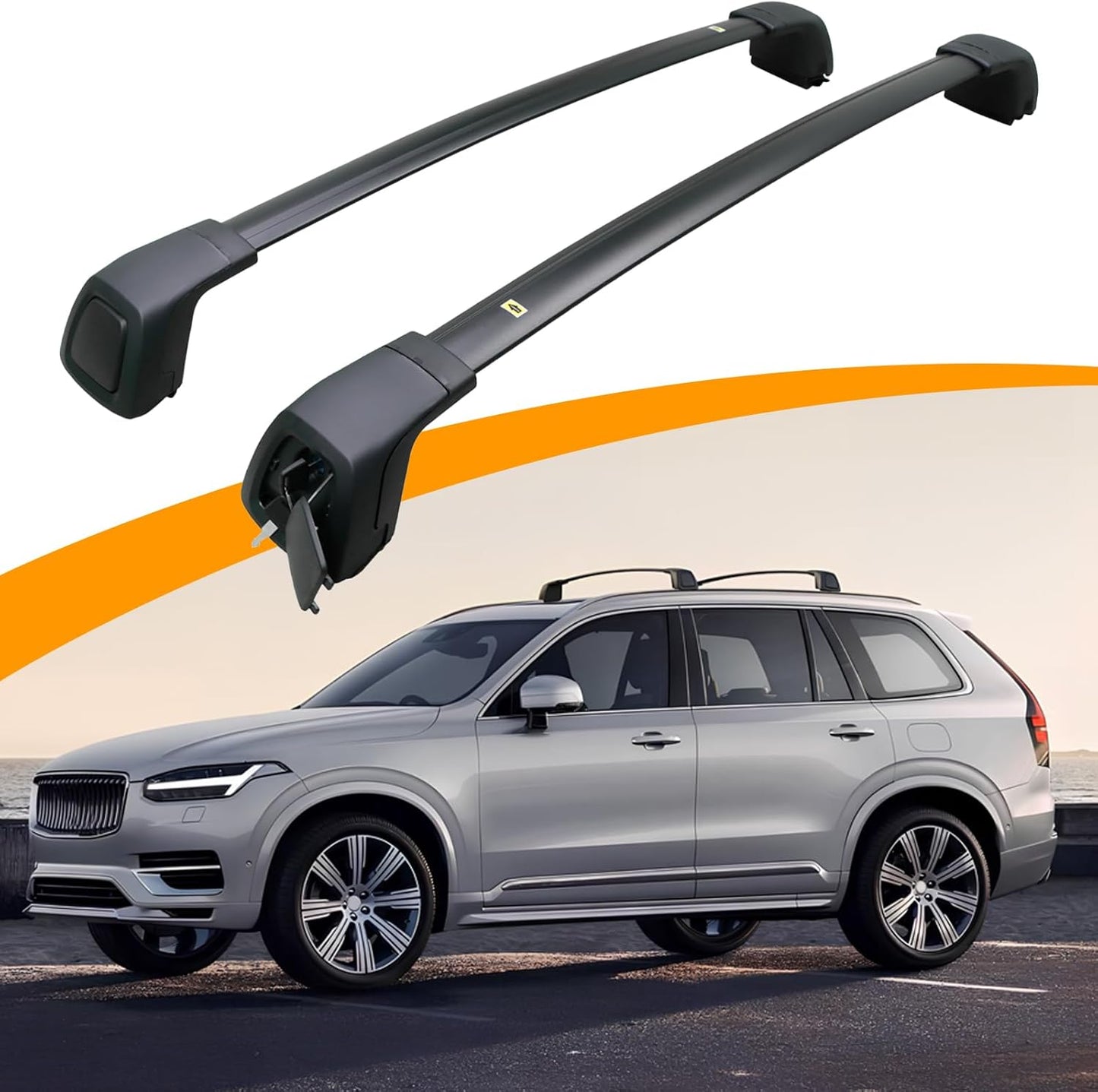 Snailfly Upgraded Crossbars for 2015-2025 Volvo XC90 Roof Rack