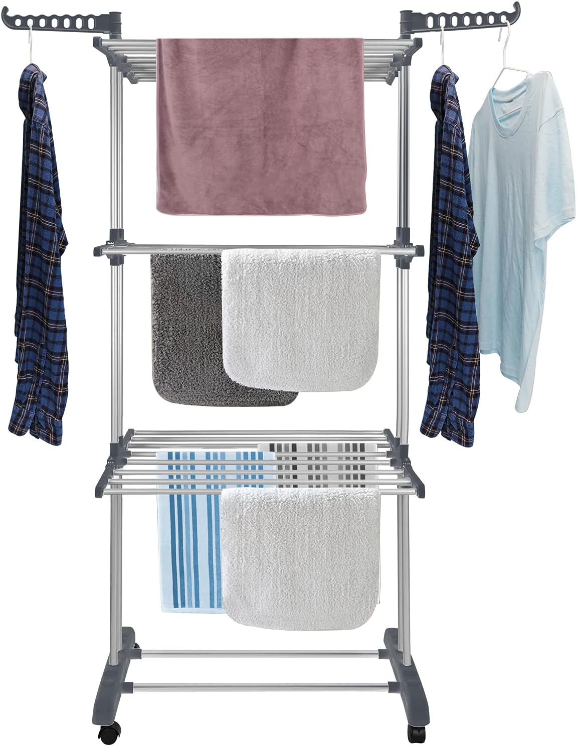 Space-Saving 4 Tier Drying Rack by Bigzzia