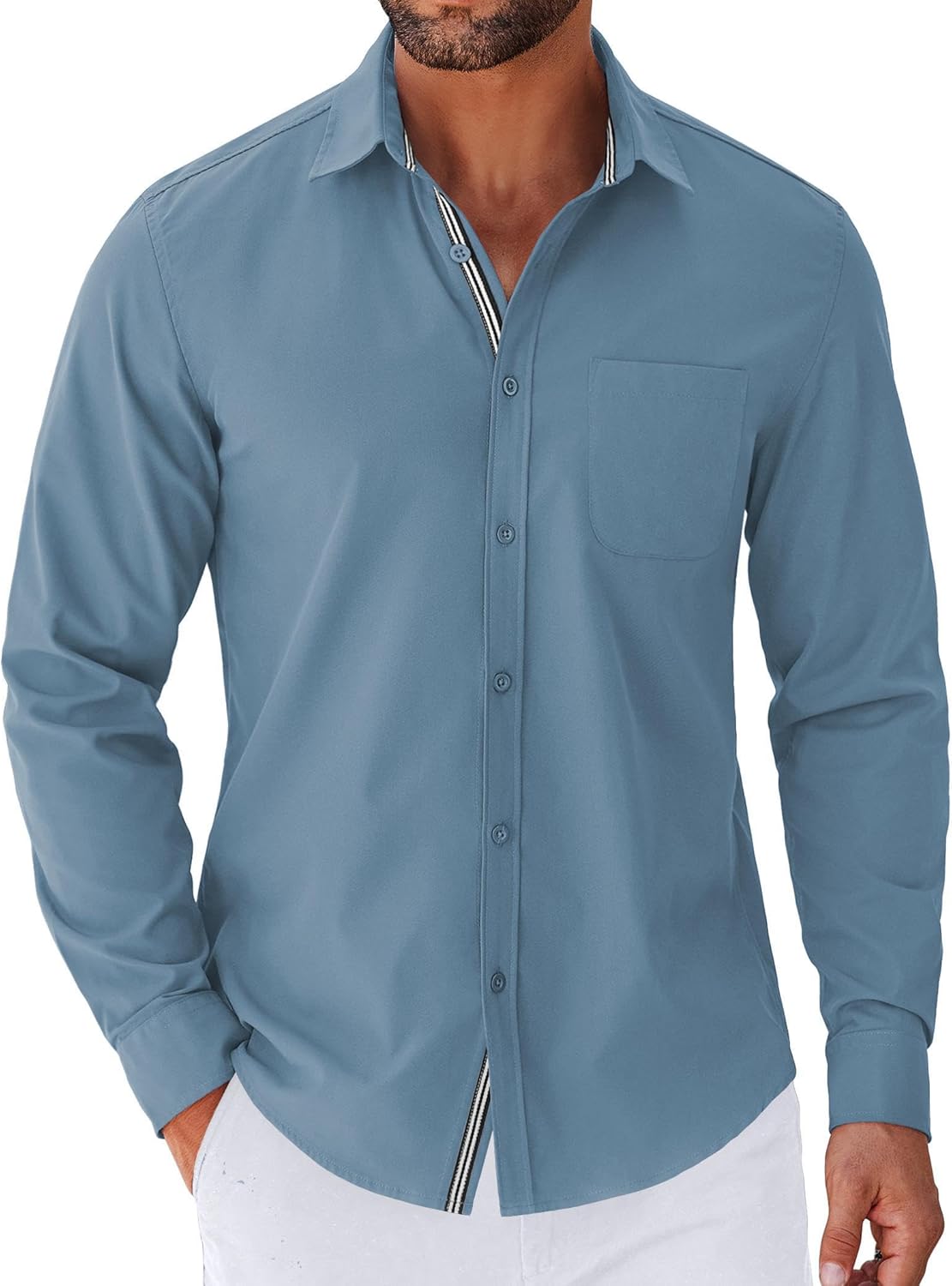 COOFANDY Men's Long Sleeve Casual Button Down Shirts for Style