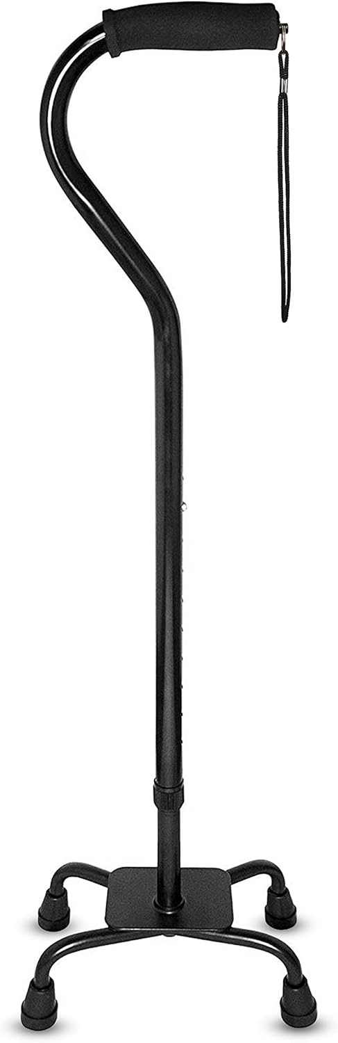 RMS Quad Cane - Adjustable Walking Cane for Extra Stability