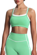 Women's Workout Sports Bra with Double Layer - Cross Back Fit