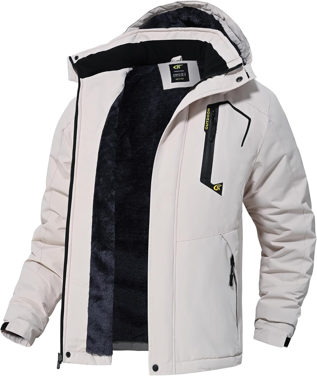 QPNGRP Mens Waterproof Ski Snowboard Jacket for Winter Sports