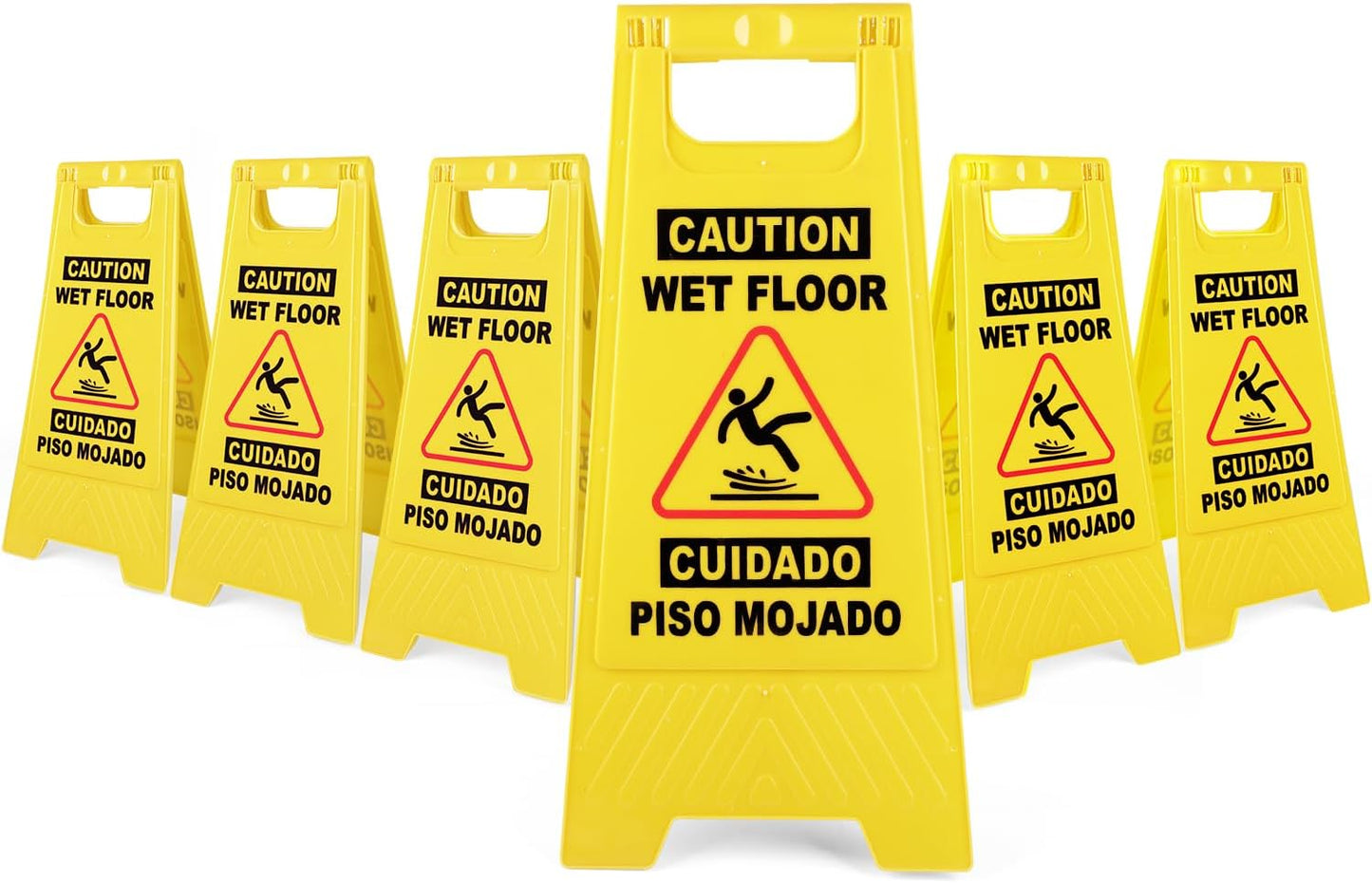Caution Wet Floor Sign 24 Inches Double-Sided Safety Warning