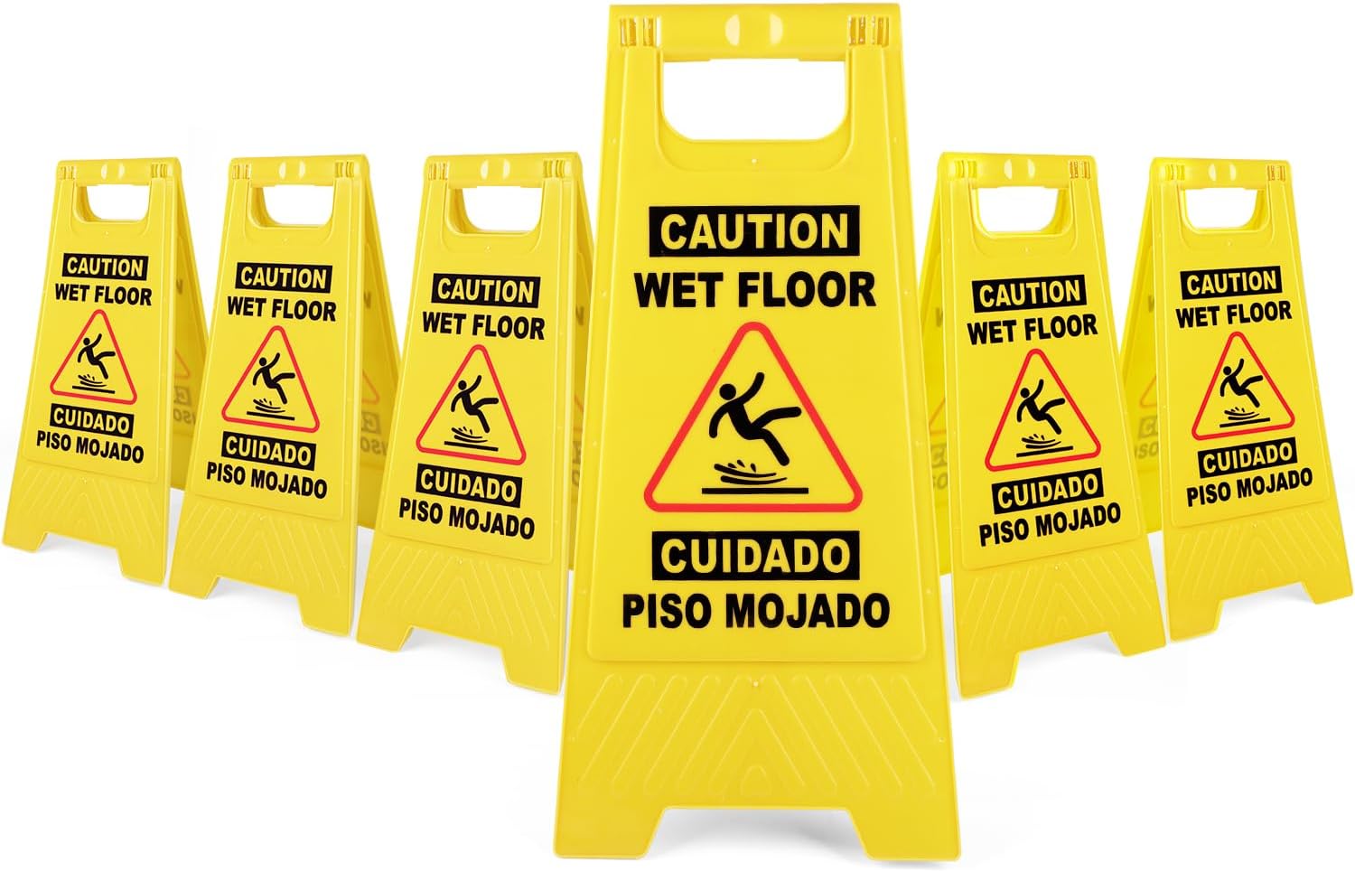 Caution Wet Floor Sign 24 Inches Double-Sided Safety Warning
