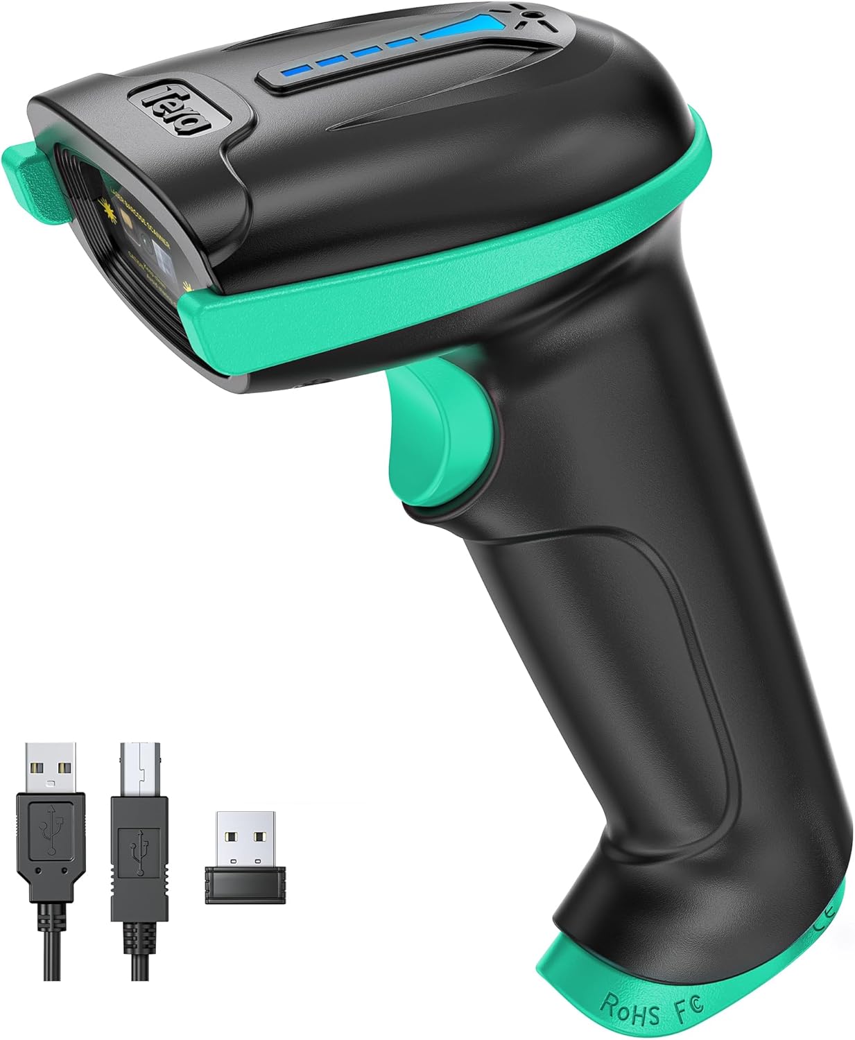 Tera Wireless Barcode Scanner with Battery Level Indicator