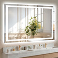 48X40 LED Bathroom Mirror with Lights - Dimmable Anti-Fog Vanity