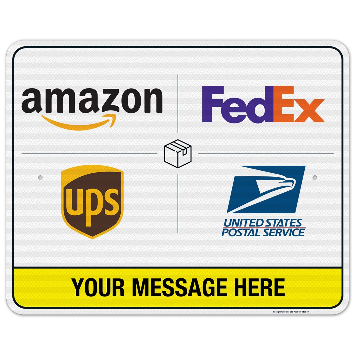Custom Package Delivery Sign, 24x30 Inches, Durable Aluminum