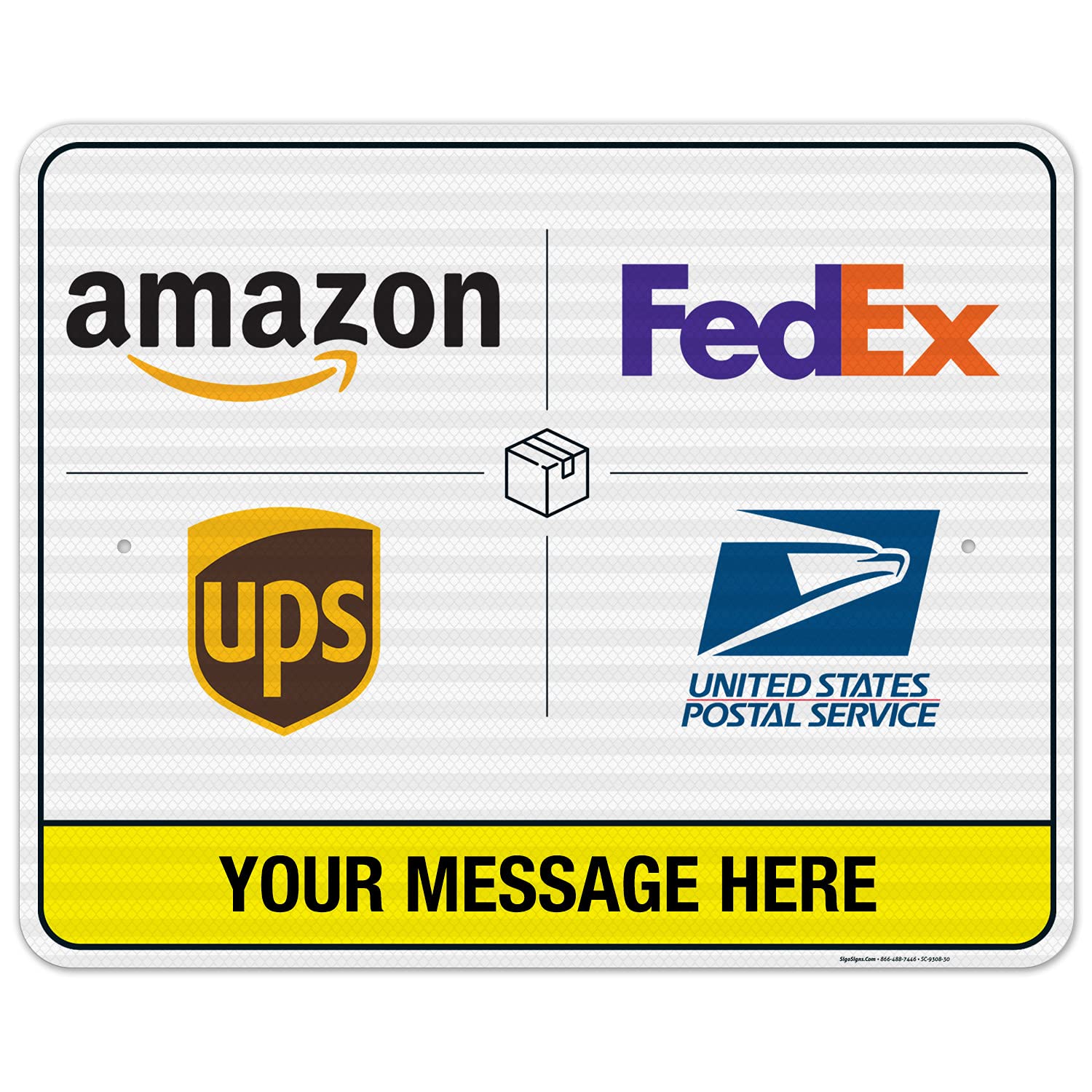 Custom Package Delivery Sign, 24x30 Inches, Durable Aluminum