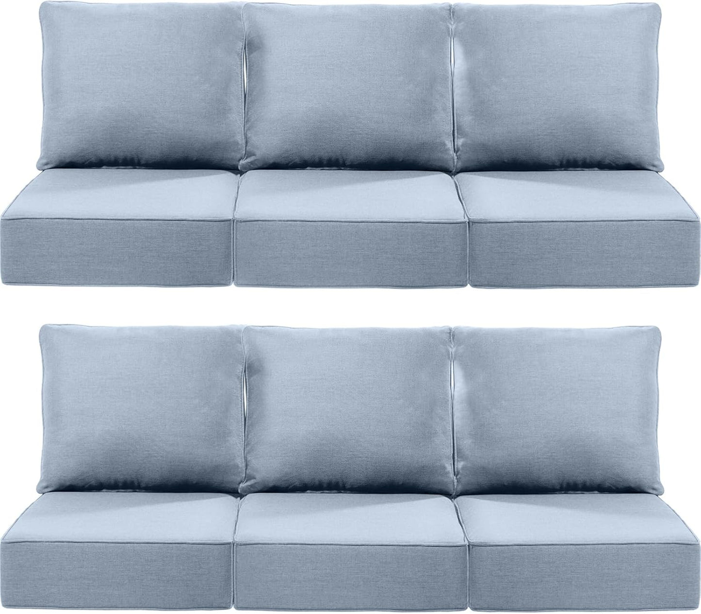 Luxury 6-Inch Outdoor Deep Seat Cushions Set of 6 for Comfort