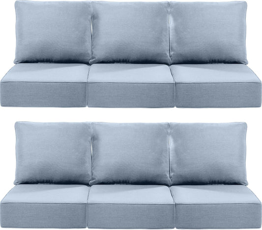 Luxury 6-Inch Outdoor Deep Seat Cushions Set of 6 for Comfort