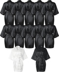 Patelai Bridesmaids Robes for Women Silk Satin Kimono Short Robe