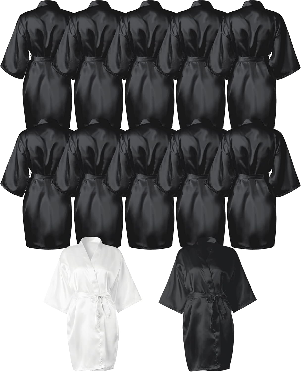 Patelai Bridesmaids Robes for Women Silk Satin Kimono Short Robe