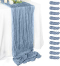 Dusty Blue Cheesecloth Table Runners 10ft - Boho Wedding Table Decor
