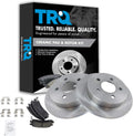 TRQ Rear Posi Ceramic Brake Pad & Rotor Kit for Buick Chevy