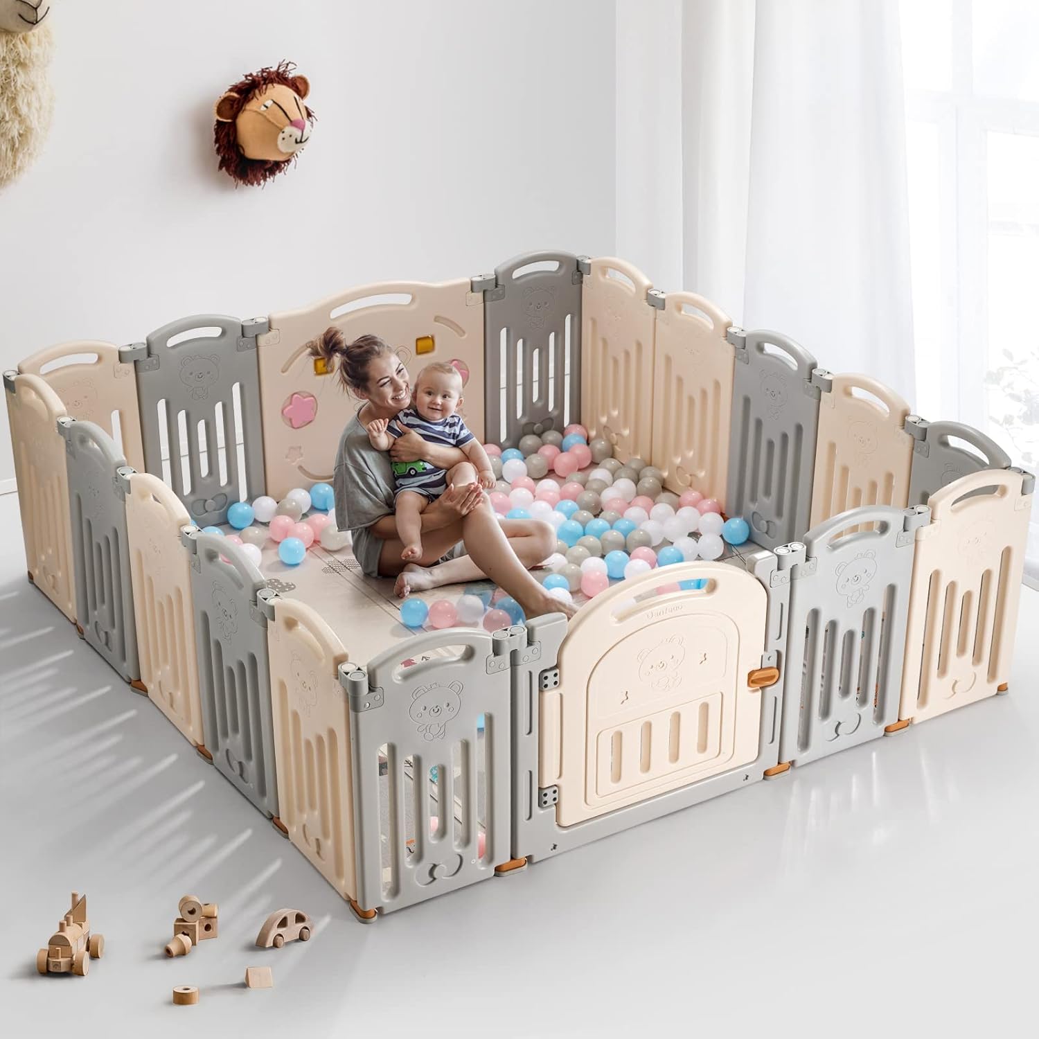 Extra Large Foldable Baby Playpen ~ Safe Indoor & Outdoor Fun
