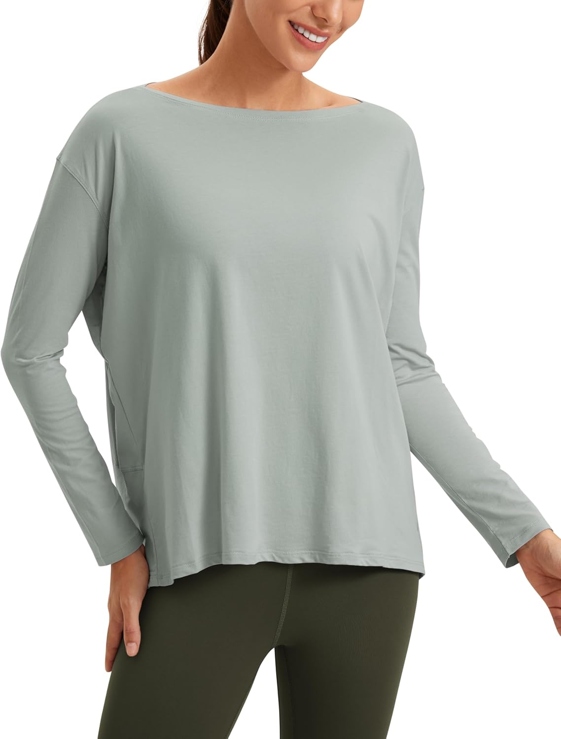 Pima Cotton Women's Workout Shirt by CRZ YOGA