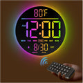 10in Large Digital Wall Clock - Bright RGB Display and Timer
